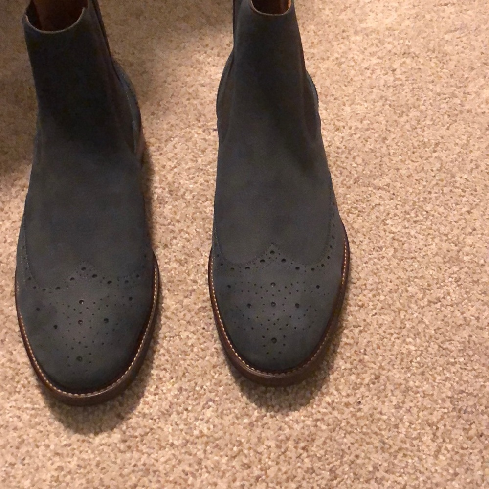 Johnston & Murphy Blue Suede Boots Sz 12